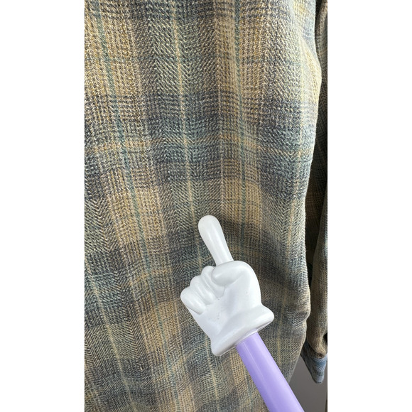 Vtg Y2K Citron Santa Monica Patchwork Shirt Dress Small Boho Artsy Grunge Earthy - Picture 9 of 16